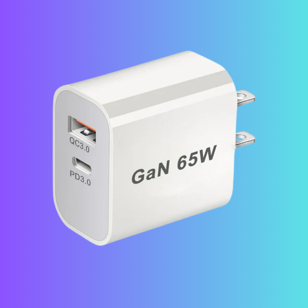 65W USB-C Quick Charging Plug (AU/EU/UK/US) – Fast PD Charger for iPhone 14, Xiaomi, Huawei, and Samsung