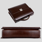 Stylish PU Leather Laptop Business Bag with Password Lock Professional Men's Diagonal Briefcase