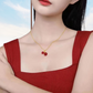 18k Gold Red Agate Cherry Necklace