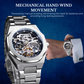 Original Forsining Men's Automatic 3D Diamond Skeleton Watch