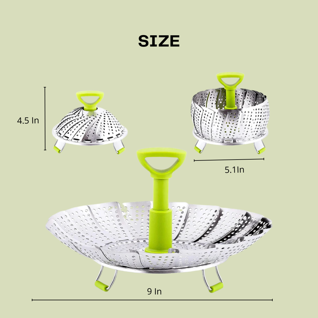 9-Inch Stainless Steel Lotus Steaming Tray: Mesh Steamer Rack for Cooking and Cookware