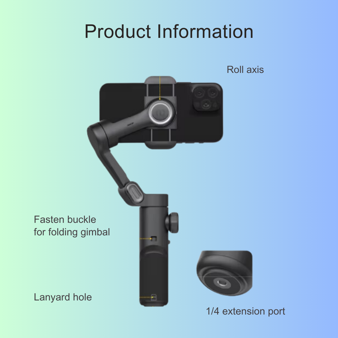 AOCHUAN 3-Axis Handheld Gimbal Stabilizer SmartXE for Smartphone for iPhone Android AI Face Tracking TikTok Vlog