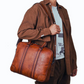 Genuine Leather Men Briefcase Handmade Unique Style Natural Cowhide Vintage Casual Computer Bag Fashion Crossbody Bag For 15 Inch Laptops