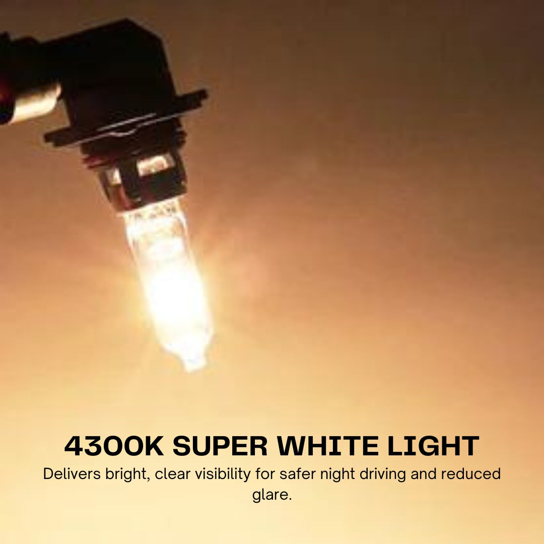 2Pcs HB3 65W 9005 12 V Halogen Car Bulbs 4300K White Quartz Headlight & Fog Lights