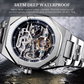 Original Forsining Men's Automatic 3D Diamond Skeleton Watch