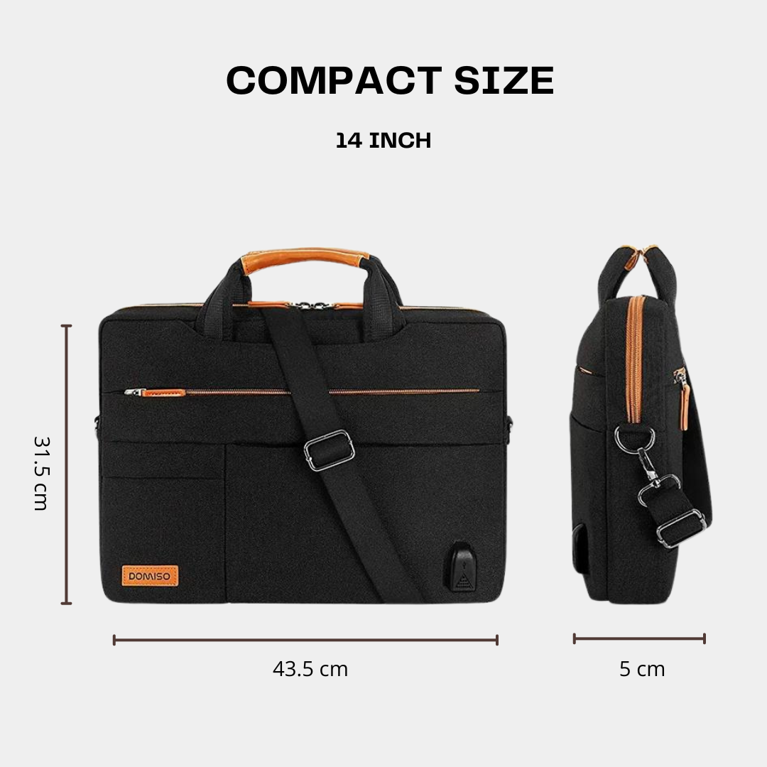 DOMISO Multi-Functional Laptop Sleeve Briefcase Messenger Bag