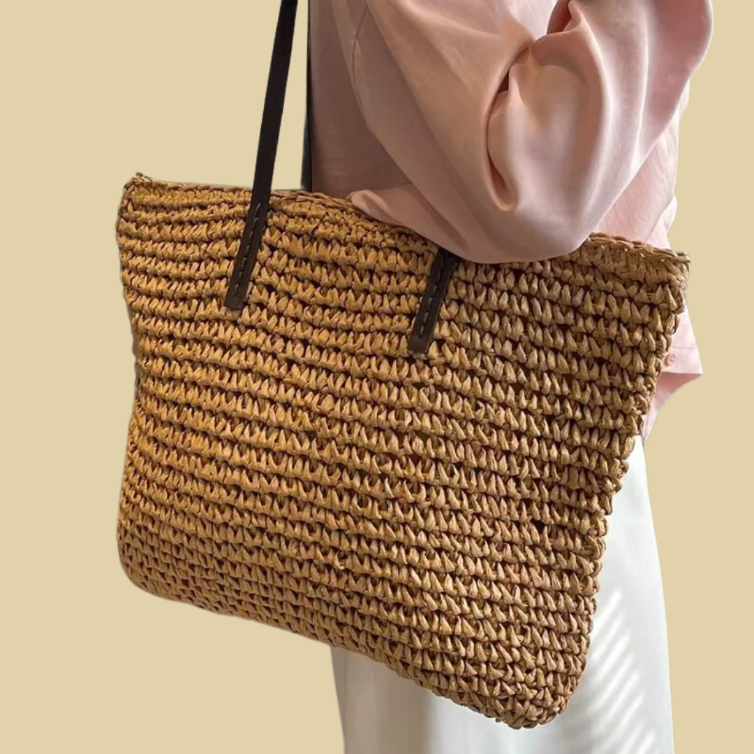 Summer Luxury Women's Bag: Hot-Selling Grass Woven Fashion Shoulder Bag with Large Capacity for Leisure