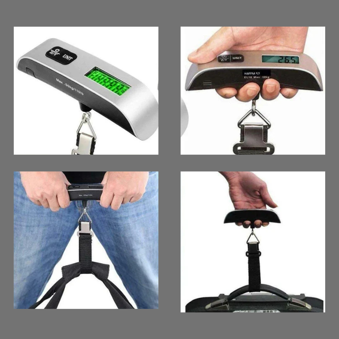 50kg/10g Digital Hanging Scale - Portable Electronic Balance for Kitchen, Luggage, and Travel