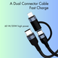 2-in-1 PD 60W Fast Charging USB-C Cable for iPhone 15 Pro Max, Huawei, Samsung, Xiaomi – PD 20W Data Cable for iPhone