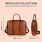 Genuine Leather Men Briefcase Handmade Unique Style Natural Cowhide Vintage Casual Computer Bag Fashion Crossbody Bag For 15 Inch Laptops