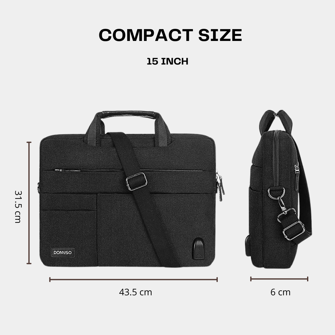 DOMISO Multi-Functional Laptop Sleeve Briefcase Messenger Bag