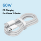 Usb C to Type C Fast Charging PD 60W Mobile Phone Date Cable For Iphone15 Android Samsung Huawei Type C Braided Charger Cable