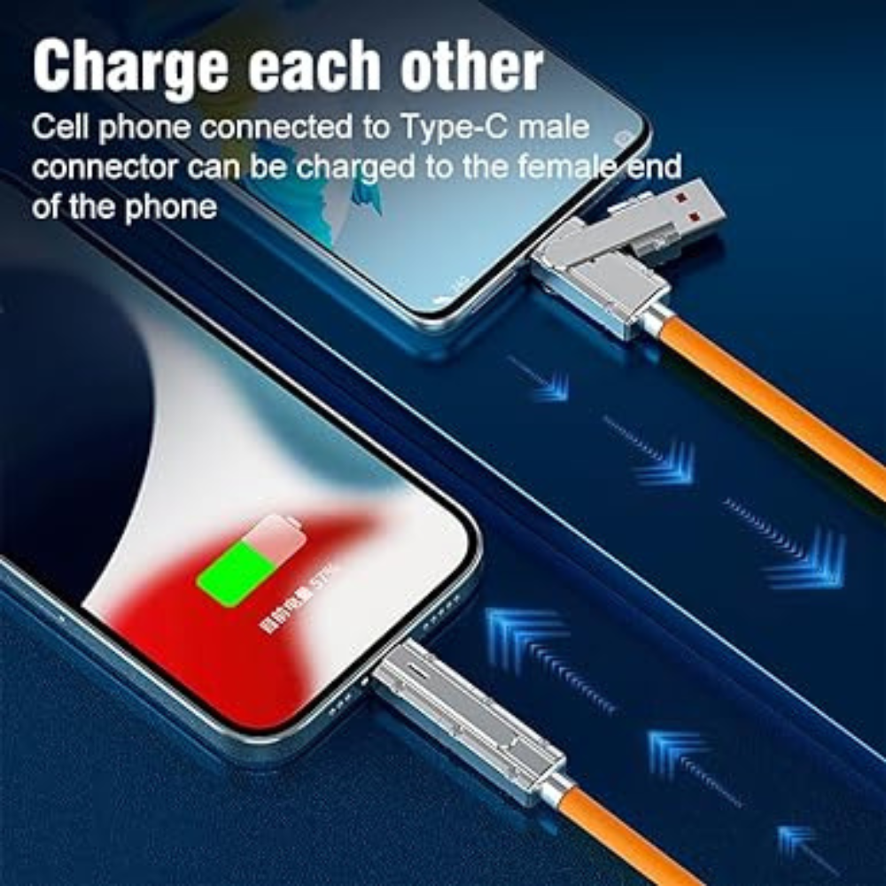 120W USB Type-C to Type-C 4 Mode iOS PD Fast Charging Data and Charging Cable for iPhone 11-15 Pro Max and Samsung S24