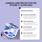 Camera Lens Protector for iPhone 11-16 Pro Max: Glass Cover & Protection Film for iPhone 15, 14, 13 Pro Accessories