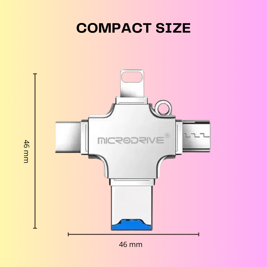 Memory Card USB Flash Adapter USB 3.0 / Type C / Lightning / Micro Mini SD Card / 4 in 1 Sd adapter USB Flash Reader