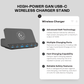 High-Power GaN USB-C Wireless Charger Stand with Multiple Ports – Fast Charging for Mobile Phones