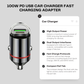 100W PD USB Car Charger – Fast Charging Adapter for iPhone, Xiaomi, Samsung, Huawei with QC3.0 and Type-C Compatibility