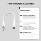 Type-C Headset Adapter: Digital Audio Two-in-One Adapter Cable for Live Calls - In Stock