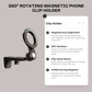 360° Rotating Magnetic Phone Clip Holder - Adjustable Car Headrest Mount for Magsafe iPhone 15/14/13