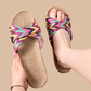 Women's Lightweight Linen Indoor Slippers – Comfortable Home Shoes for Couples