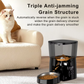 ROJECO Automatic Cat Feeder: Smart Control Kibble Dispenser with Button Version, Ideal for Cat and Dog Accessories