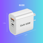 65W USB-C Quick Charging Plug (AU/EU/UK/US) – Fast PD Charger for iPhone 14, Xiaomi, Huawei, and Samsung