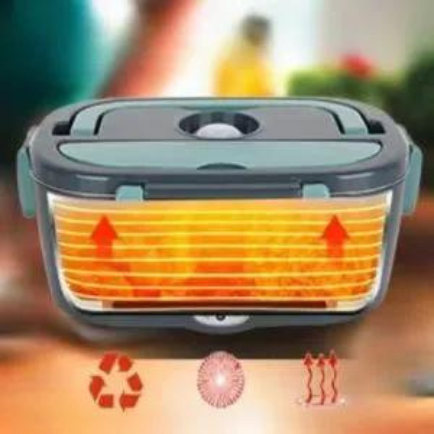 Portable Electric Lunch Box Easy Food Warmer In Car Or Office Use