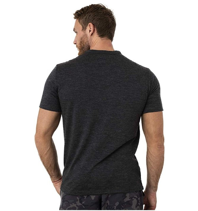 Ultra-Soft Merino Wool T-Shirt for Men: 100% Merino Wool Base Layer Shirt, 180G Breathable, Wicking, Anti-Odor, Fast Dry - USA Sizing