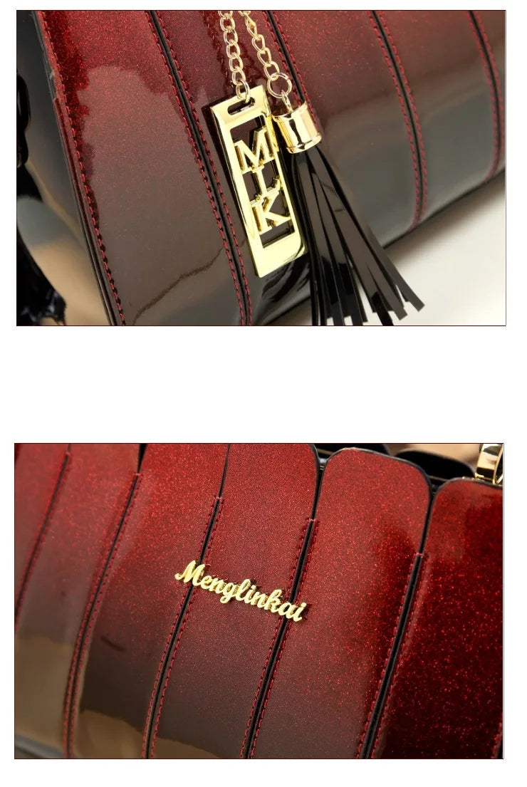 High-Quality Patent Leather Fashionable Women's Shoulder Bag