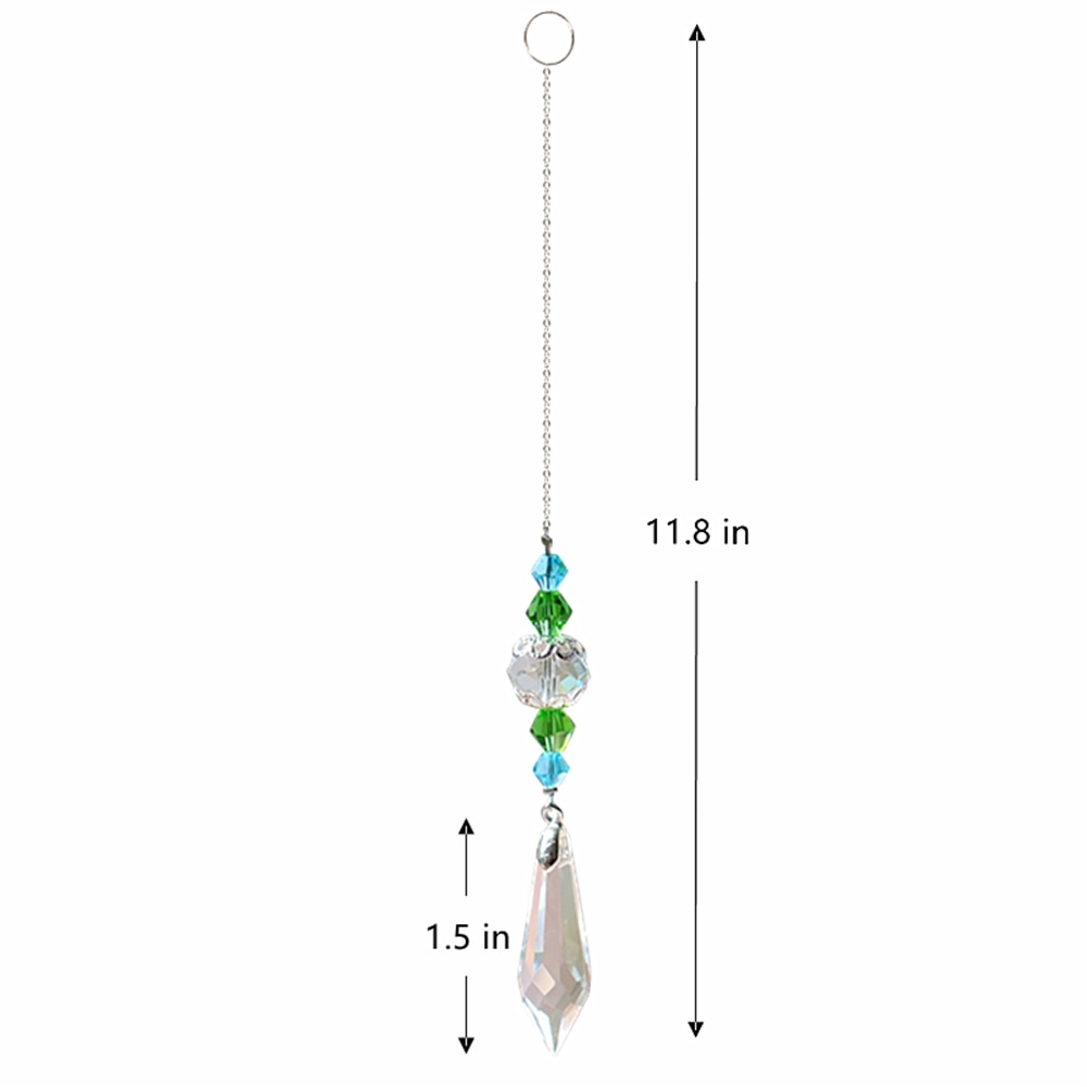 Hanging Crystal Windchimes - Handmade Life Tree Pendant Craft Chain for Window, Car, and Garden Decor