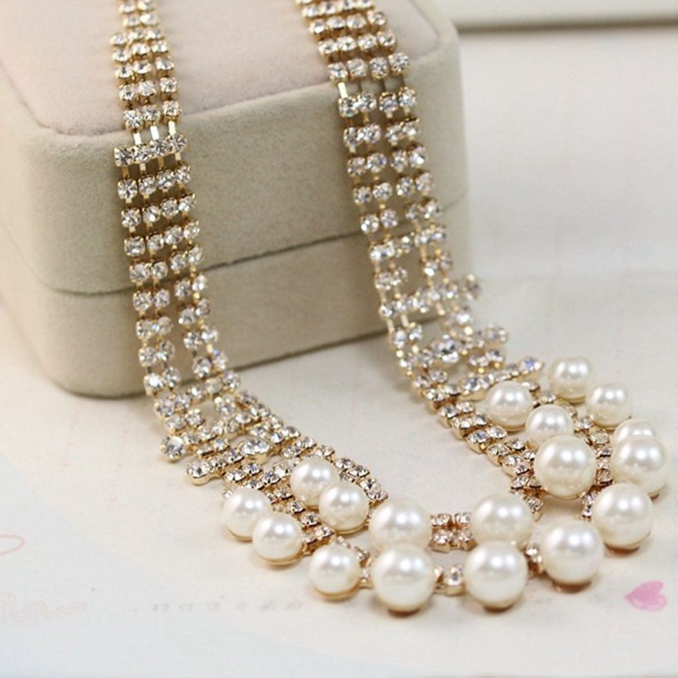 Stylish High Quality Imitation Pearl Neck Pendant Elegant Bead Necklace for Women Perfect Jewelry Gift