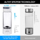 Revitalize Hydrogen-Infused Glass Water Bottle with Dual Chamber Ionizer for H2 Inhalation