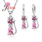 Silver Cute Cat Crystal Necklace Earrings Jewelry Sets For Women Girls Party Best Friend Gift Fashion Jewelry