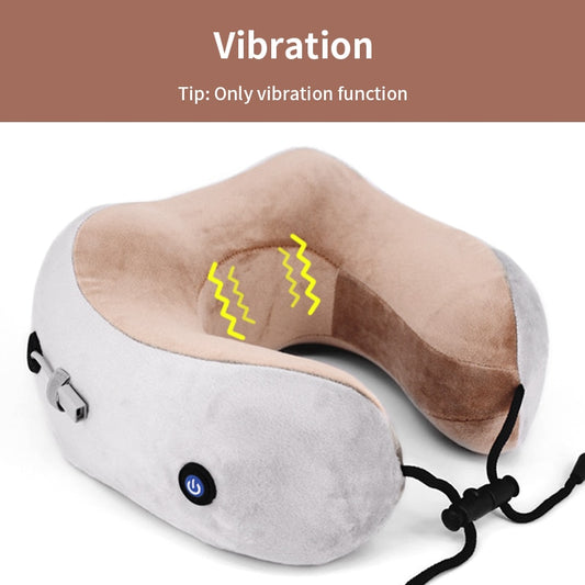 Portable U-shaped Pillow Electric Neck Massager for Shoulder and Cervical Massage – Ideal for Relaxation at Home, in the Car, or Outdoors