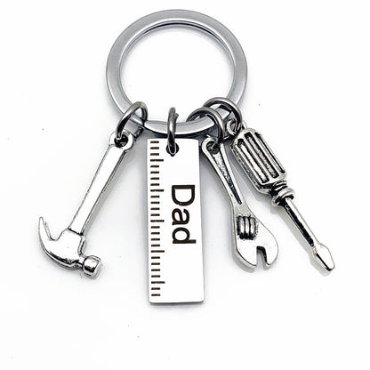 Creative Dad Keychain With Hammer Screwdriver Wrench Father's Day Gift