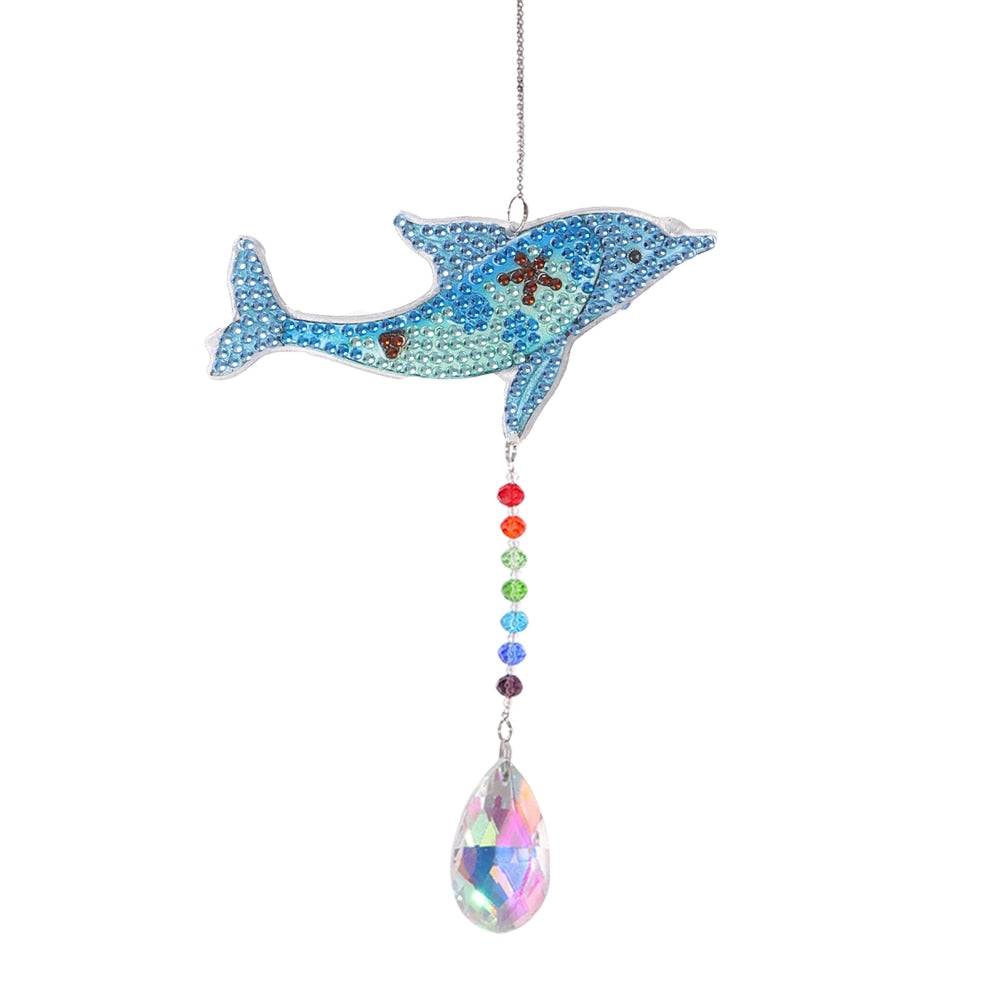 DIY Crystal Diamond Painting Wind Chime - Create Your Own Rainbow Light Chaser Sun Catcher Pendant