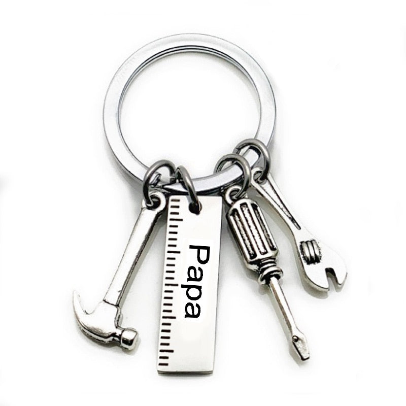 Creative Dad Keychain With Hammer Screwdriver Wrench Father's Day Gift