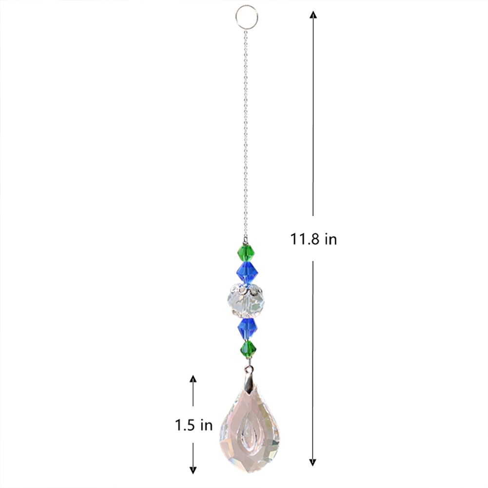 Hanging Crystal Windchimes - Handmade Life Tree Pendant Craft Chain for Window, Car, and Garden Decor