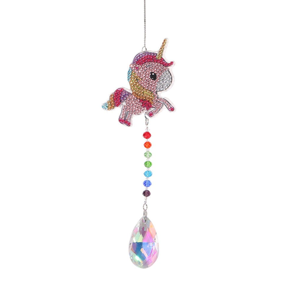 DIY Crystal Diamond Painting Wind Chime - Create Your Own Rainbow Light Chaser Sun Catcher Pendant