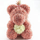 40cm Rose Teddy Bear Flower - Eternal Handmade Rose Bear