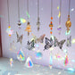 1 pc Crystal Windchimes Sun Catcher - Silver Butterfly Pendant for Magical Rainbow Displays