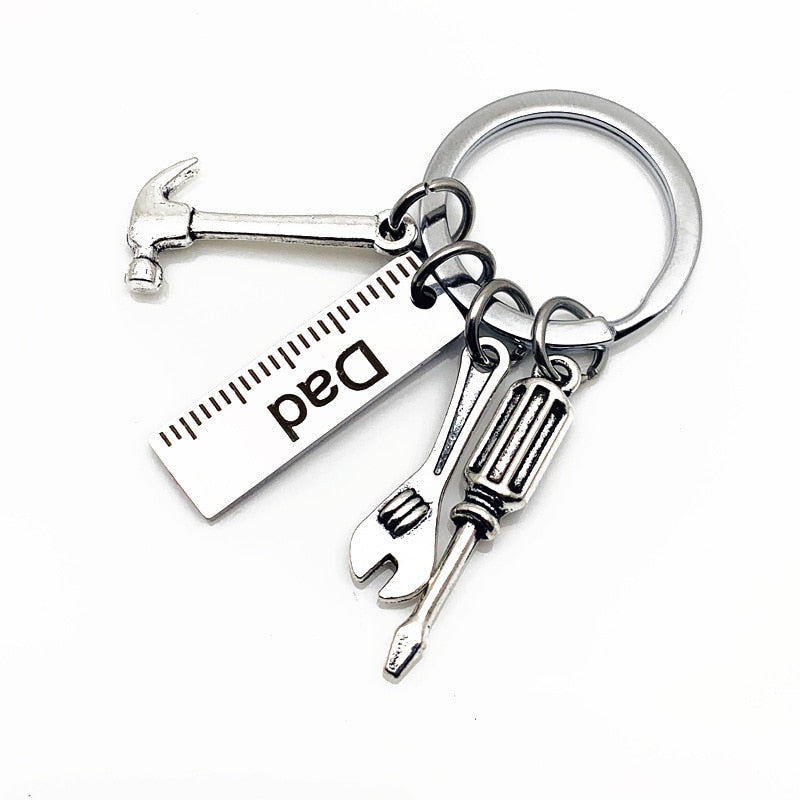 Creative Dad Keychain With Hammer Screwdriver Wrench Father's Day Gift