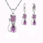 Silver Cute Cat Crystal Necklace Earrings Jewelry Sets For Women Girls Party Best Friend Gift Fashion Jewelry