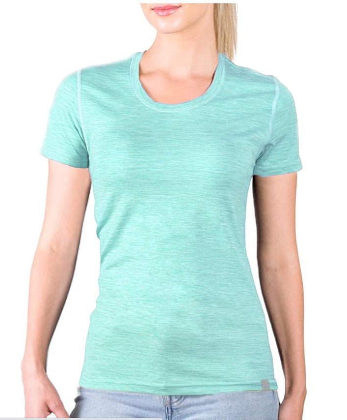 Premium Merino Wool Short Sleeve Women's Base Layer T-Shirt: 100% Merino Wool