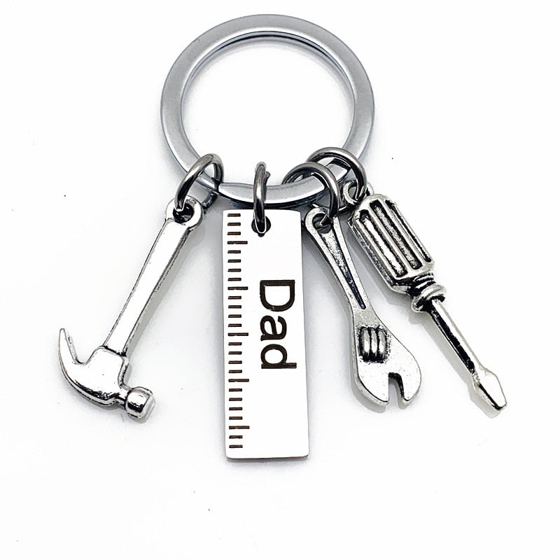 Creative Dad Keychain With Hammer Screwdriver Wrench Father's Day Gift