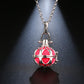 Exquisite Zircon Necklace with Angel Wings Aromatherapy Cage Pendant - Full Surround, High Quality, 16MM Music Ball, Perfume Lockets Jewelry for Women