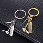 Chic Stylist's Delight Key Chain: Unique Hair Dryer Scissor Comb Pendant Key Ring for Fashion-Forward Individuals