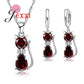 Silver Cute Cat Crystal Necklace Earrings Jewelry Sets For Women Girls Party Best Friend Gift Fashion Jewelry