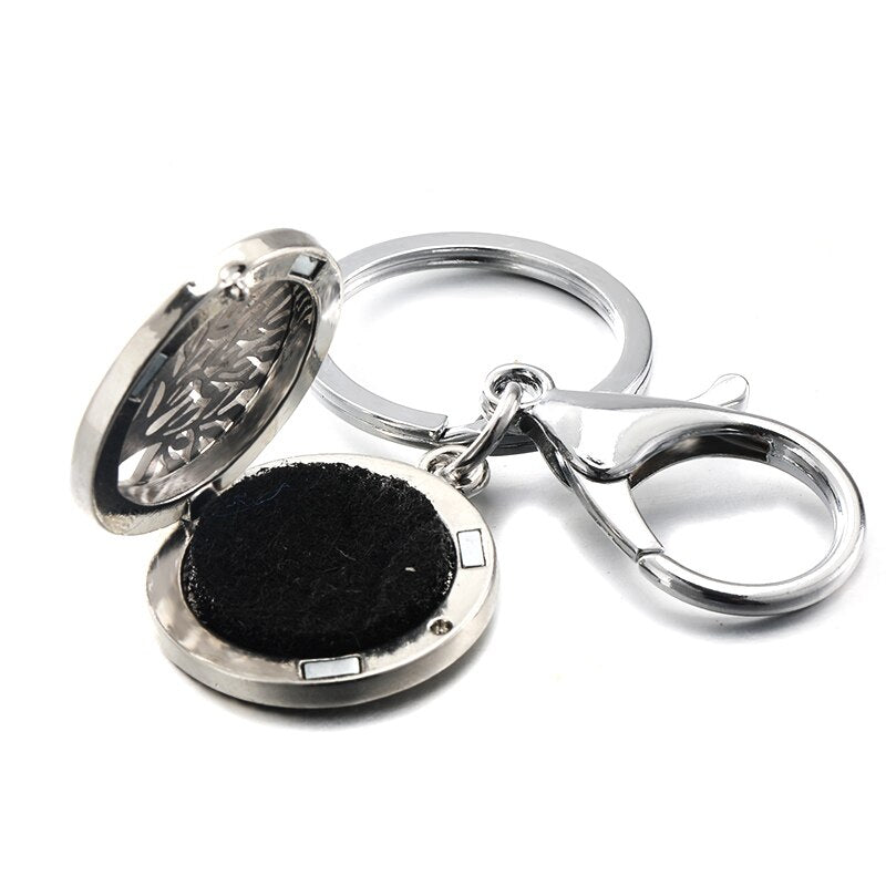 Perfume Keychain Stainless Steel Essential Oil Perfume Aromatherapy Key Chain