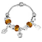 Elegant Heart Charms Bracelet: Exquisite Crystal Beads Bracelet & Bangles, Perfect for Women's Fashion Jewelry Collection